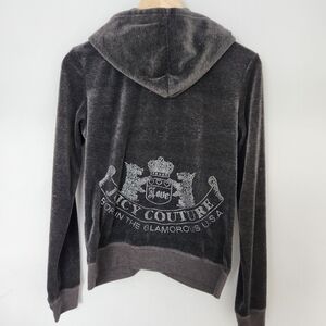 Juicy Couture Vintage Velour Rhinestone Hoodie